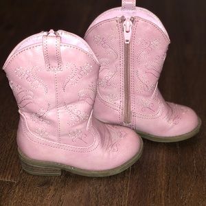 Girls toddler 6 pink cowgirl boots barely worn